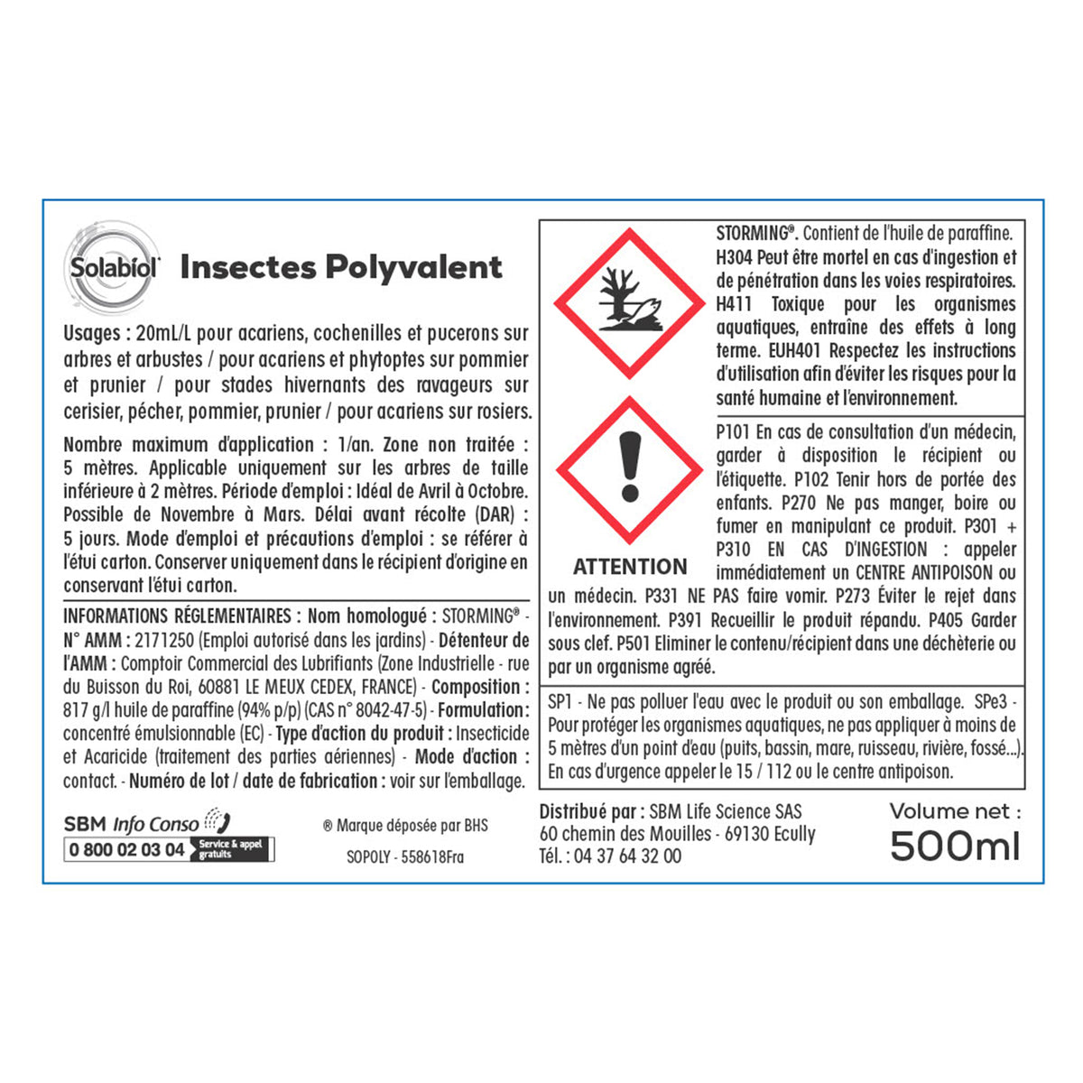 Insecticide polyvalent