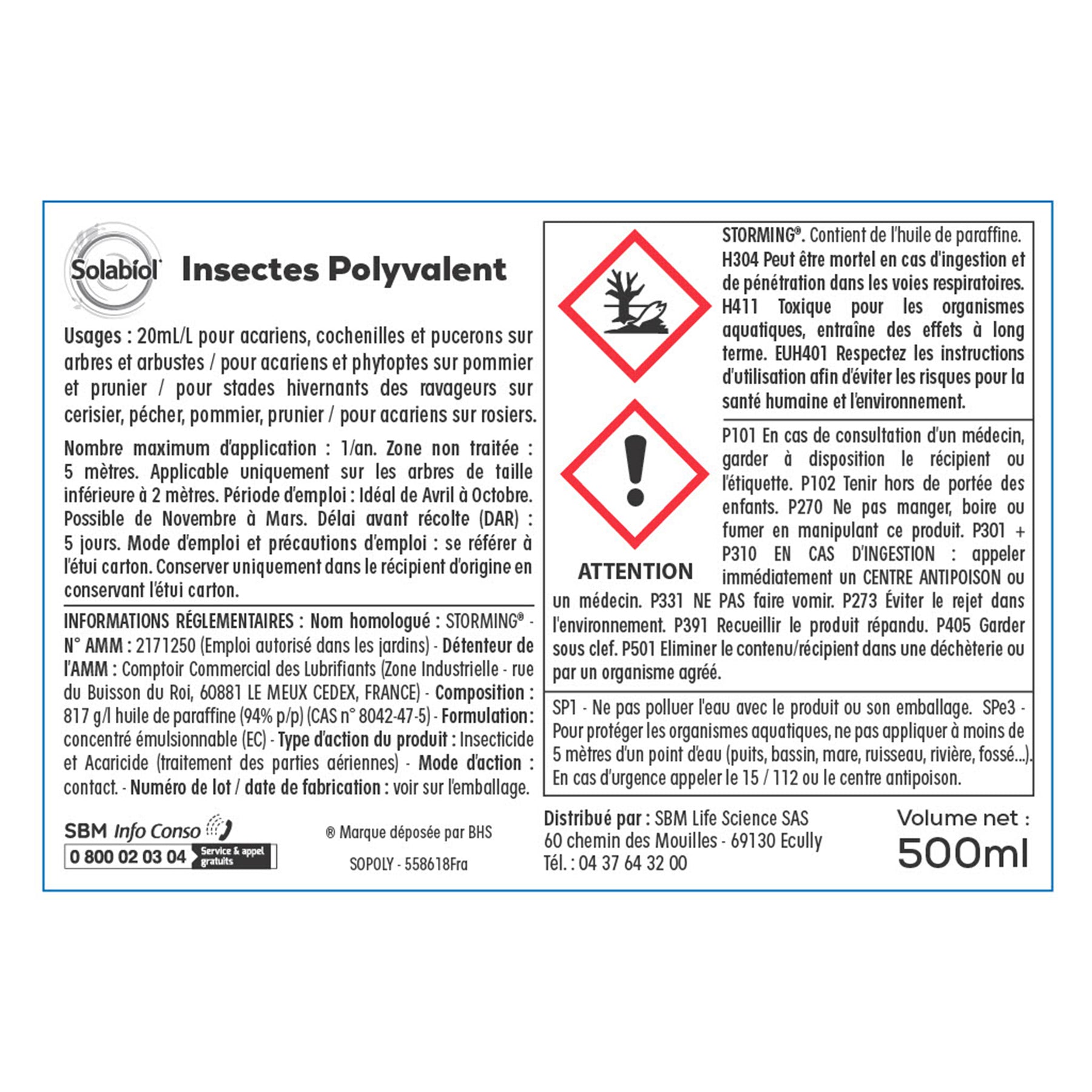 Insecticide polyvalent SOLABIOL - - Willemse