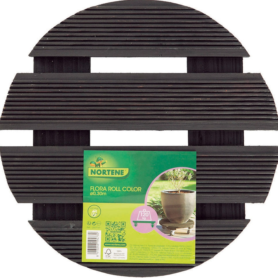 - Support à roulette en bois - Soucoupes et supports roulants