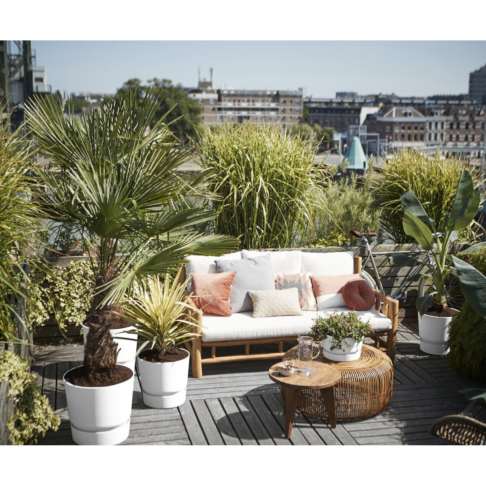 Vente Pot de fleurs Greenville Blanc ELHO