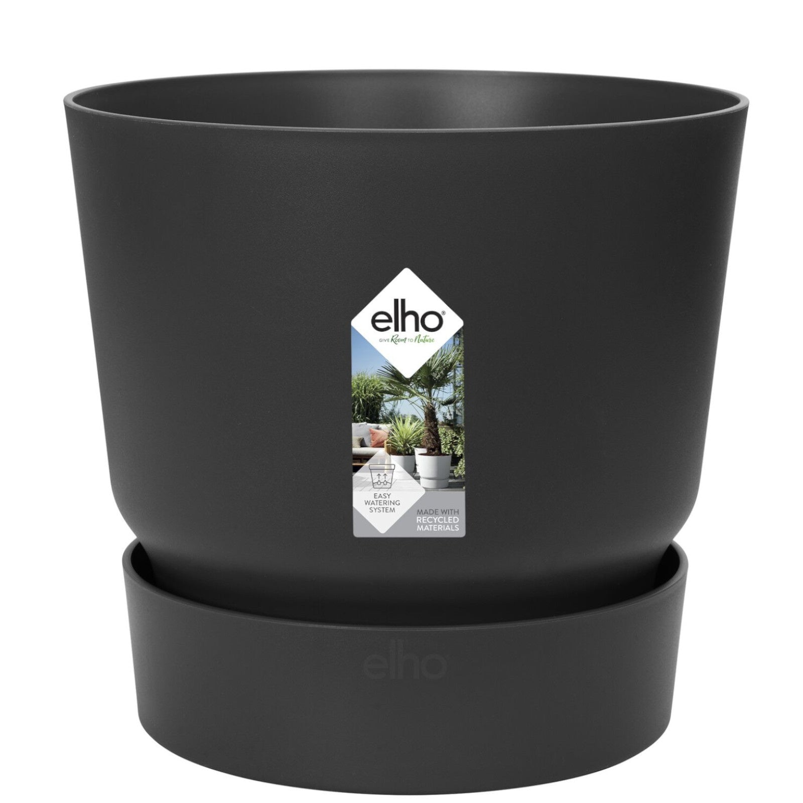 Pot de fleurs Greenville Living noir ELHO - Willemse