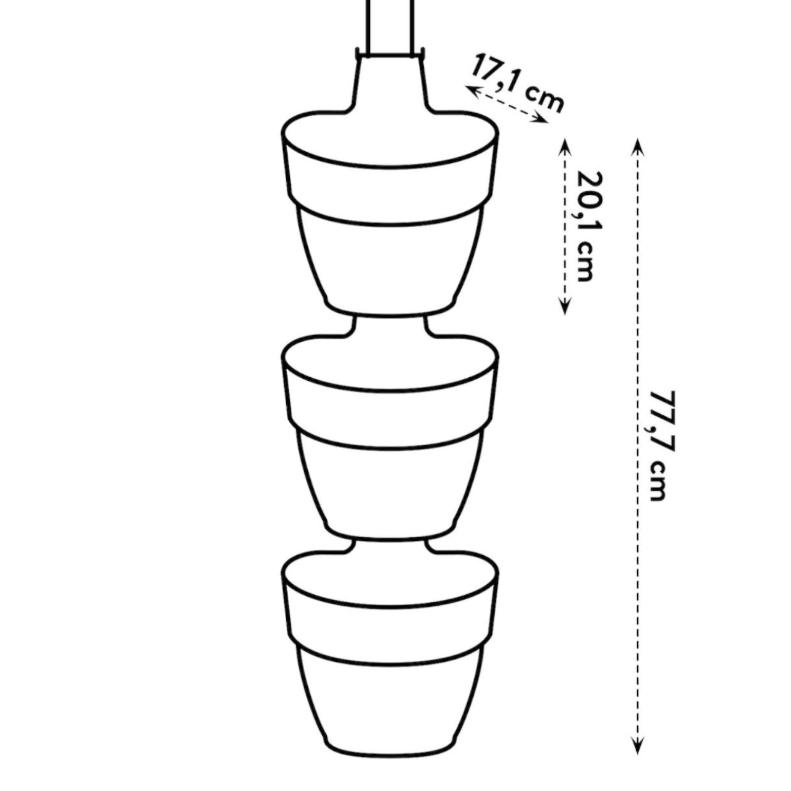 3 Pots de fleurs Vibia campana forêt Anthracite ELHO - Pots vases suspensions et accessoires - Willemse