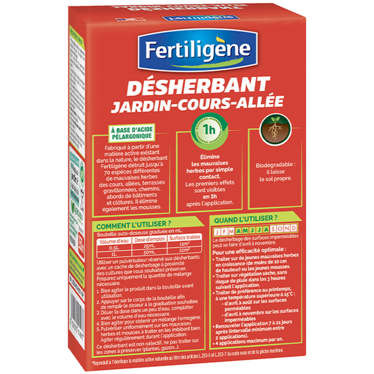 Désherbant jardin-cours-allée FERTILIGENE - - Willemse
