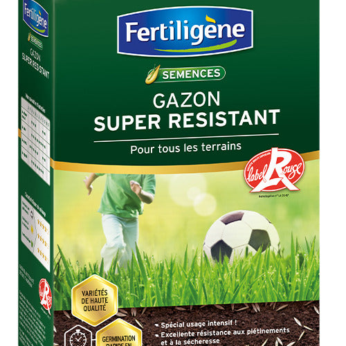 Gazon Super Résistant Label Rouge - 1kg - 40m² FERTILIGENE - Willemse