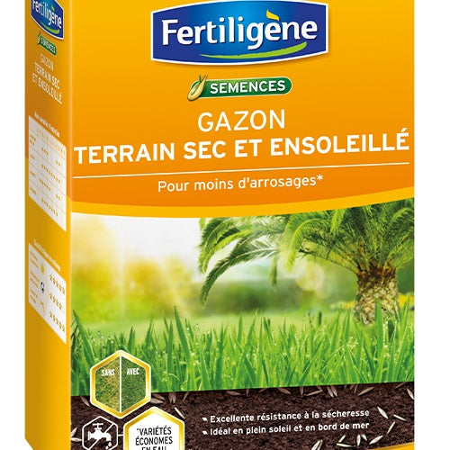 Gazon Terrain sec & ensoleillé pour moins d'arrosages - 875g - 25m² FERTILIGENE - Willemse