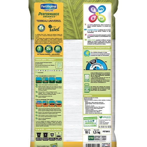 Terreau universel Performance Organics FERTILIGENE - - Willemse