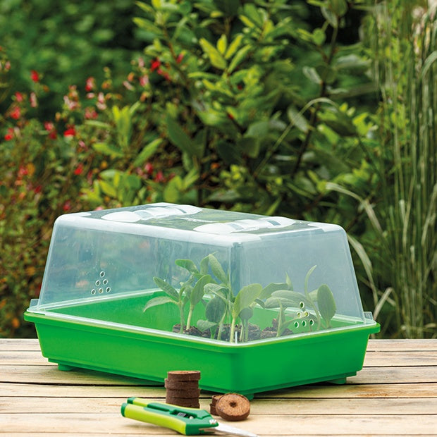 Serres mini-serres et accessoires semis - Kit mini serre + 100 pastilles en coco deshydraté - Kit mini serre + 100 pastilles en coco deshydraté