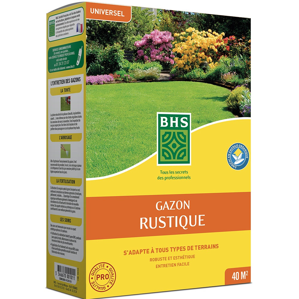 Gazon rustique et engrais- 1 kg, 40m² BHS - Willemse