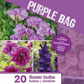 Collections de bulbes - 20 Bulbes de fleurs The Purple Bag en mélange - Dahlia, gladiolus, freesia