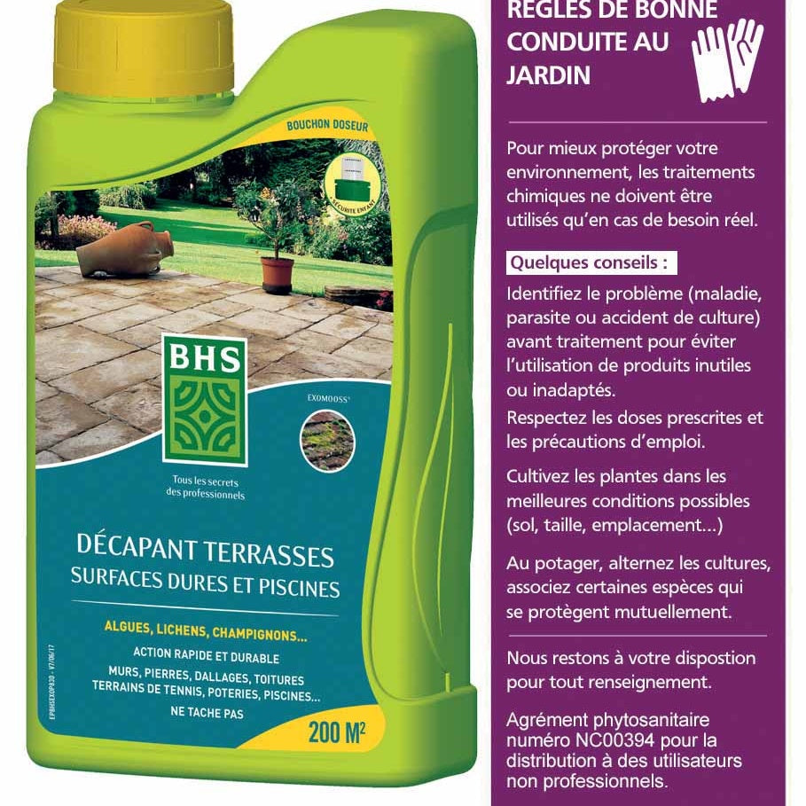 Décapant terrasse, surfaces dures et piscines BHS - Willemse