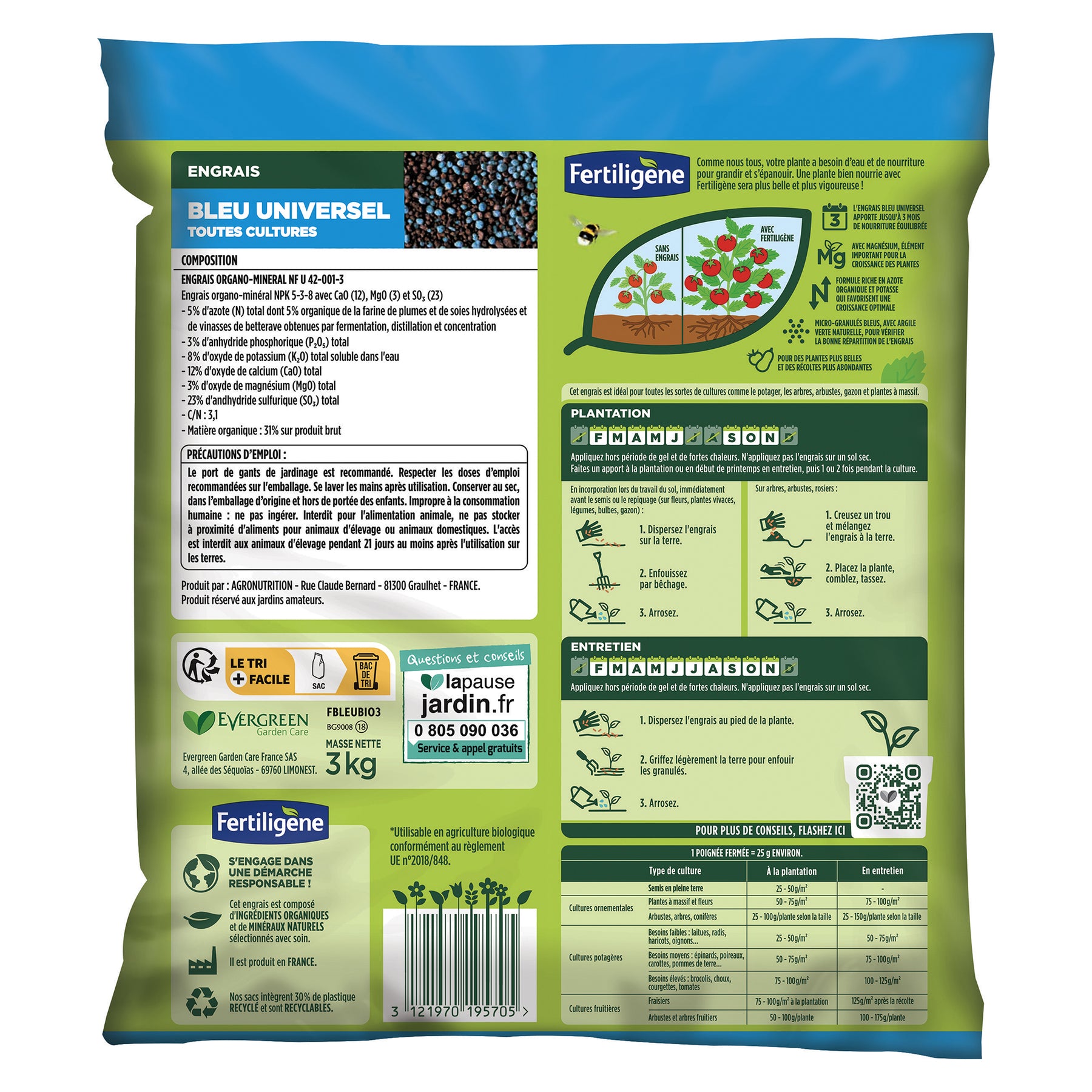 Engrais bleu universel FERTILIGENE -  - Willemse