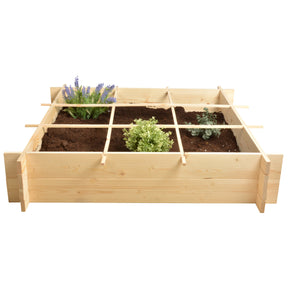 Habitat Et Jardin – Carré potager en bois 90 x 90 x 28 cm – 9 Habitat Et Jardin – Carré potager en bois 90 x 90 x 28 cm – 9